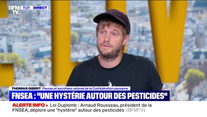Pour Thomas Gibert, secrétaire national de la Confédération paysanne, "la loi Duplomb ne va bénéficier qu'à une poignée"