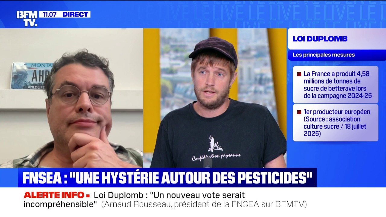 Loi Duplomb: pour Thomas Gibert (Confédération paysanne), "le monde agricole est prêt à faire une transition"