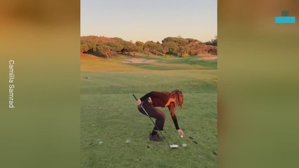Woman Snaps Boyfriend’s Golf Club in Hilarious Swing Fail