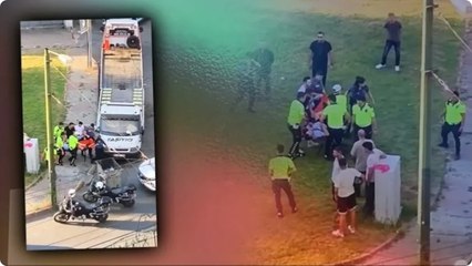 Zeytinburnu'nda darbedilen kadını kurtarmaya çalışan kişi silahla yaralandı