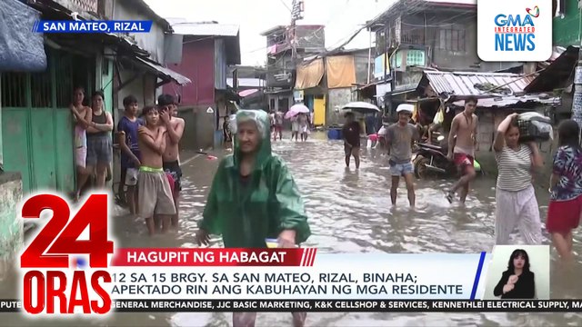 12 sa 15 brgy. sa San Mateo, Rizal, binaha; apektado rin ang kabuhayan ng mga residente; Rodriguez Mayor: 'Di ang Wawa Dam ang problema kundi ang 'di epektibong flood control ng DPWH | 24 Oras