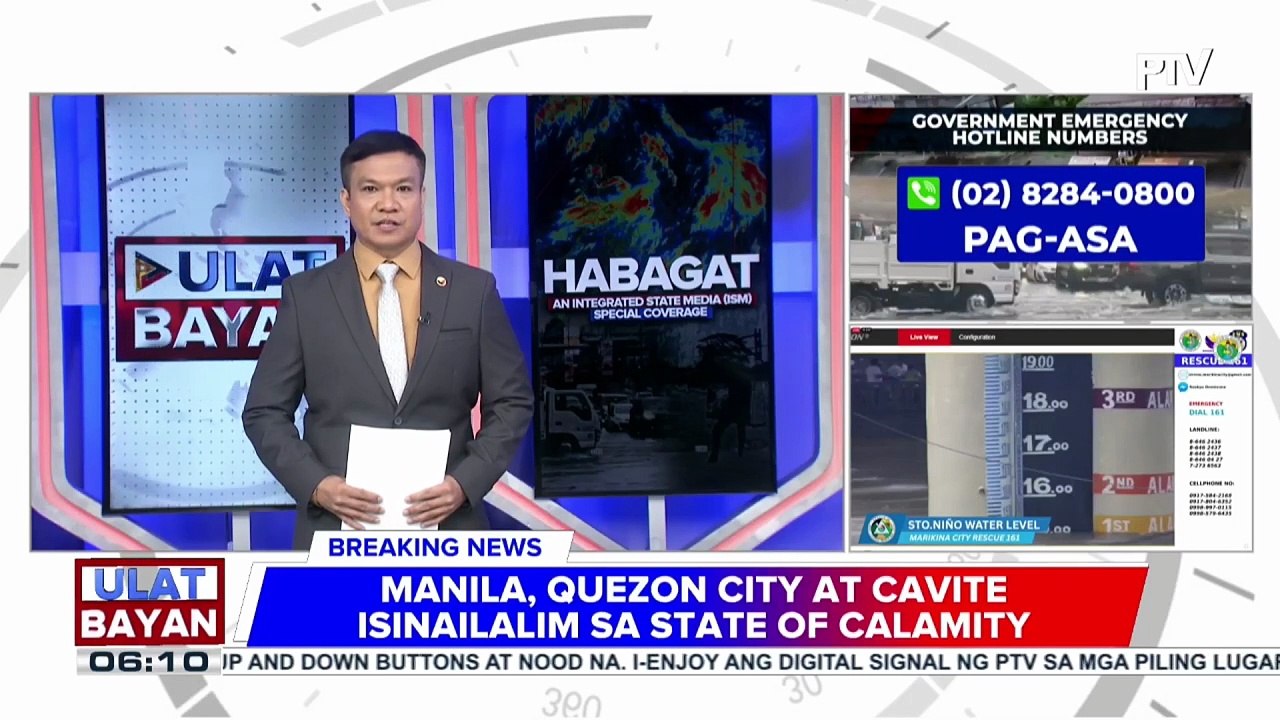 Lalawigan ng Cavite at Quezon City, nagdeklara na ng state of calamity dahil sa epekto ng Severe Tropical Storm #CrisingPH at habagat