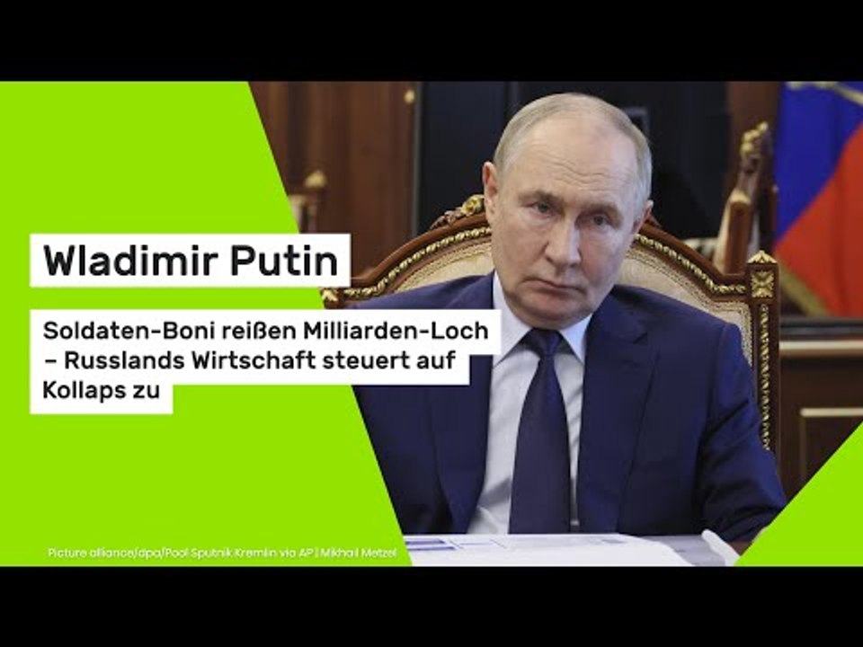 Wladimir Putin: Soldaten-Boni reißen Milliarden-Loch – Russlands Wirtschaft steuert auf Kollaps zu