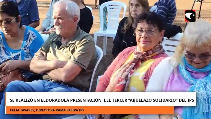Se realizó en Eldorado  presentación  del tercer “Abuelazo solidario” del IPS