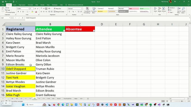 Compare two lists to find missing values using VLOOKUP in Excel - Excel Tips and Tricks