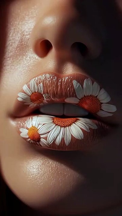 Saleemoffical presentation- flowers on lips 💋  #lips