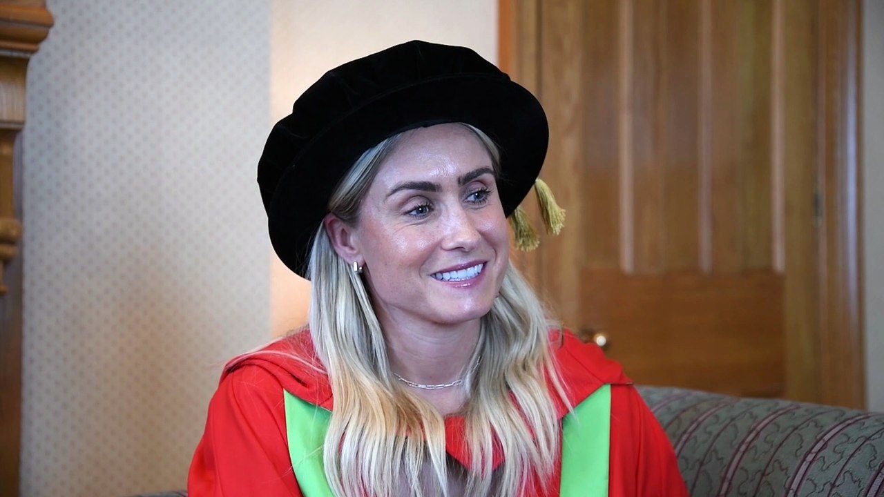 Steph Houghton receives an honorary degree from the University of Leeds
