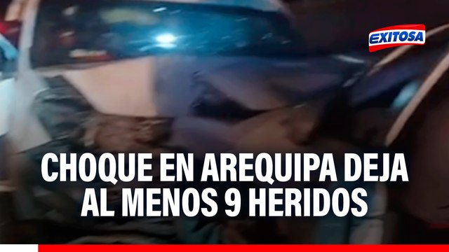 Arequipa: Al menos nueve heridos deja choque frontal entre minivan y camioneta