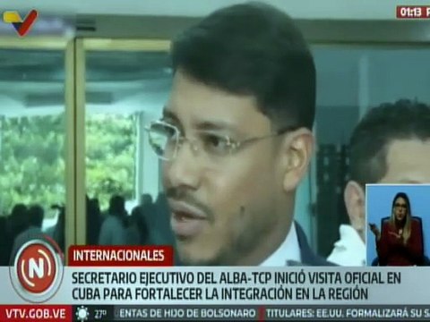 Cuba recibe al Secretario ejecutivo del ALBA-TCP Rander Peña para fortalecer relaciones