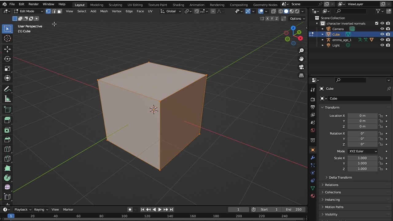 inverted normals diy fix  blender 3 or 4