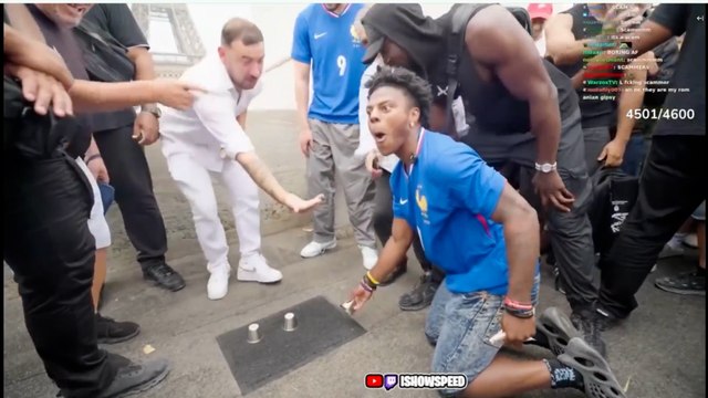 IShowSpeed, le parfait pigeon au jeu du bonneteau à Paris