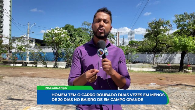 motorista relata segundo assalto em menos de um mês em Campo Grande: seu carro é recuperado perto do Hospital Agamemnon Magalhães