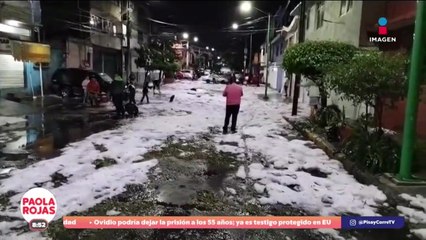 Se registró una fuerte granizada en la Ciudad de México