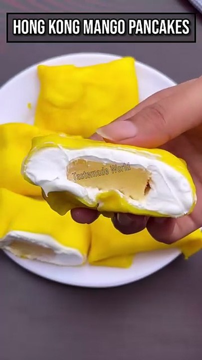 Delicious Hong Kong Mango Pancakes Recipe👉🏻 https://youtu.be/g3QFrN0CKTM?si=_emKAo9Tai0CmMOA        #tastemadeworld #pancake #mangopancake #hongkongpancake #hongkongpancake #breakfast