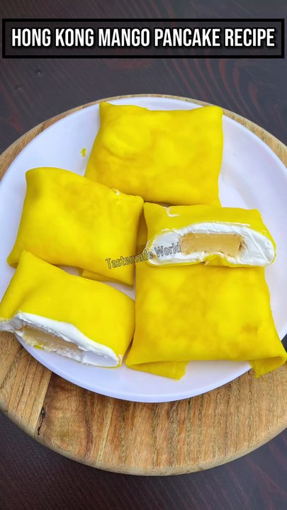 Easy Hong Kong Mango Pancakes Recipe👉🏻 https://youtu.be/g3QFrN0CKTM?si=_emKAo9Tai0CmMOA        #tastemadeworld #pancake #mangopancake #hongkongpancake #hongkongpancake #breakfast