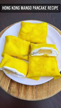 Easy Hong Kong Mango Pancakes Recipe👉🏻 youtu.be/g3QFrN0CKTM?si=_emKAo9Tai0CmMOA #tastemadeworld #pancake #mangopancake #hongkongpancake #hongkongpancake #breakfast