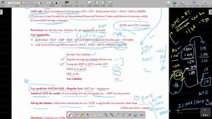 Income Tax AMT under section 115JC