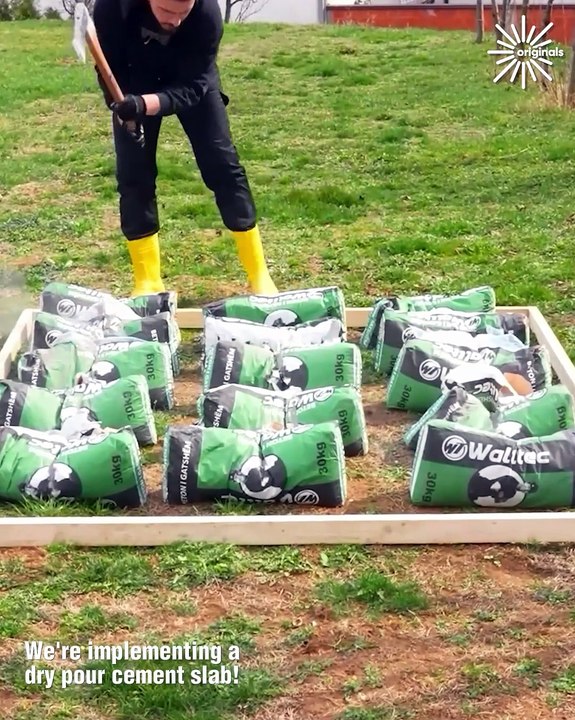 DIY Concealment coffee table & a concrete slab