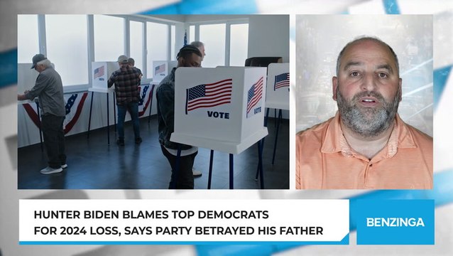 Hunter Biden Blames Top Democrats For 2024 Loss, Says Party Betrayed His Father