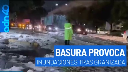 Granizada en el sur de la CDMX, la basura volvió a provocar problemas