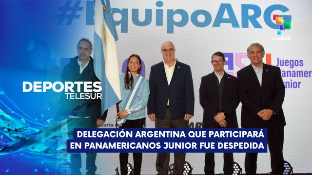Delegación argentina realizó el acto de abanderamiento previo a los Juegos Panamericanos Juveniles ASU 2025 DEPORTES TELESUR 22-07-2025