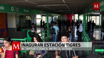 Samuel García inaugura estación Tigres y presenta vagón temático innovador