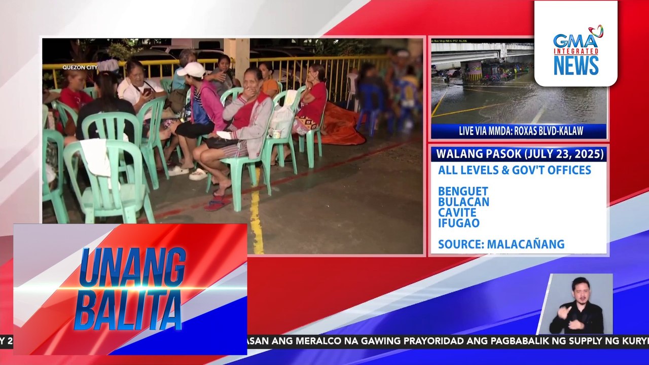 Malakas na ulan sa ilang bahagi ng Quezon City, nagdulot ng halos zero visibility sa kalsada | Unang Balita
