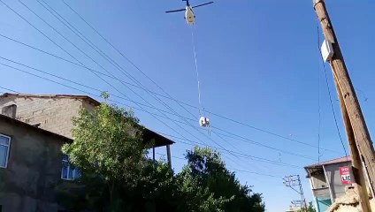 Van'da helikopterle canlı bakım çalışmaları başladı