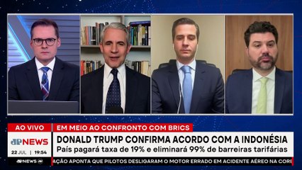 Donald Trump confirma acordo com Indonésia em meio a confronto com Brics