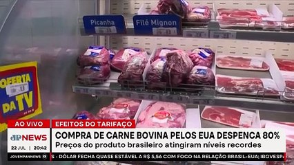 Compra de carne bovina pelos EUA despenca 80% após tarifaço