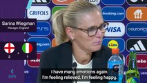 'The team never gives up' - Wiegman on England's thrilling semi-final win