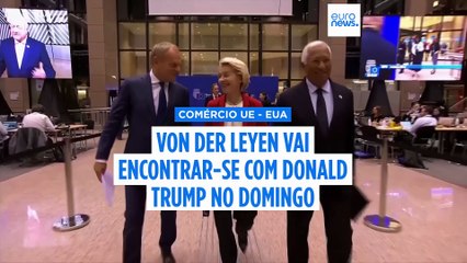 Von der Leyen vai encontrar-se com Donald Trump no domingo
