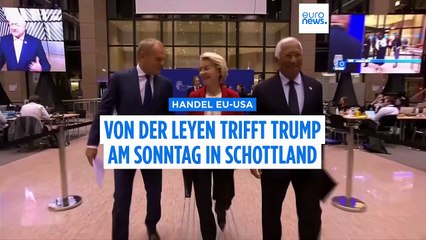 "Handelsbeziehungen besprechen": Von der Leyen trifft Donald Trump