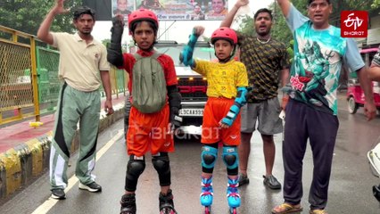 Young Ghaziabad Bother-Sister Duo Skate 200 KM From Haridwar For Kanwar Yatra