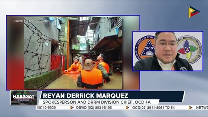 Panayam kay Spokesperson and DRRM Division Chief NG OCD-4A, Reyan Derrick Marquez, ukol sa sitwasyon at update sa assistant ng pamahalaan sa Calabarzon