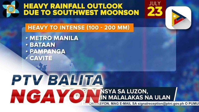 Ilang probinsya sa Luzon, makakaranas pa rin ng malalakas na ulan