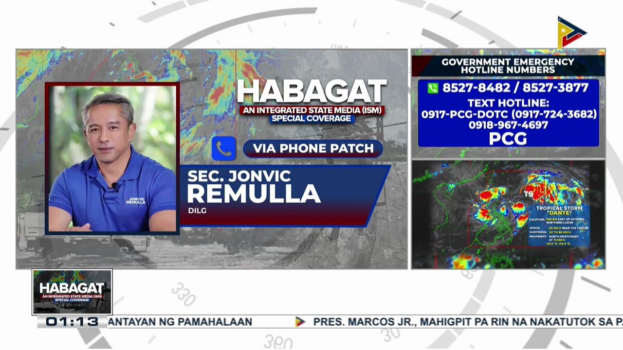 Panayam kay DILG Sec. Jonvic Remulla sa pagtugon ng pamahalaan sa epekto ng sunod-sunod na sama ng panahon sa bansa