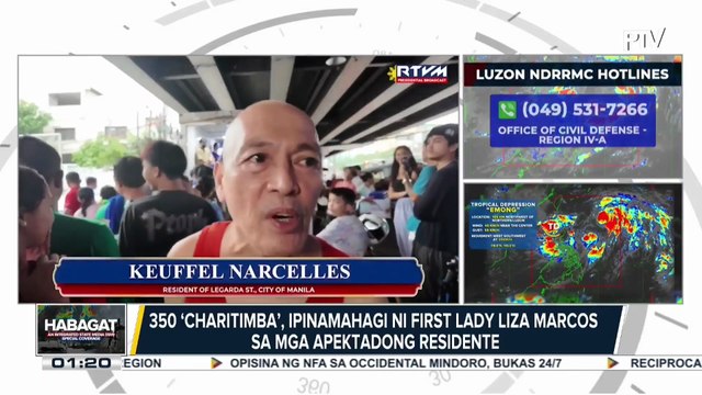 FL Liza Marcos, pinangunahan ang paghahatid ng tulong sa mga apektado ng pagbaha at mga biktima ng sunog sa Maynila; 350 ‘Charitimba’, ipinamahagi