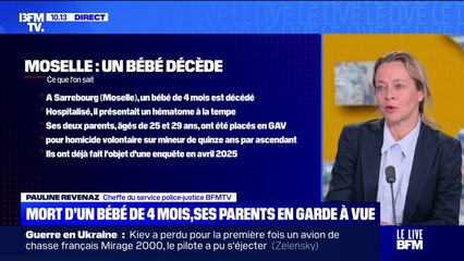Moselle: mort d'un bébé de 4 mois blessé à la tempe, ses parents en garde à vue