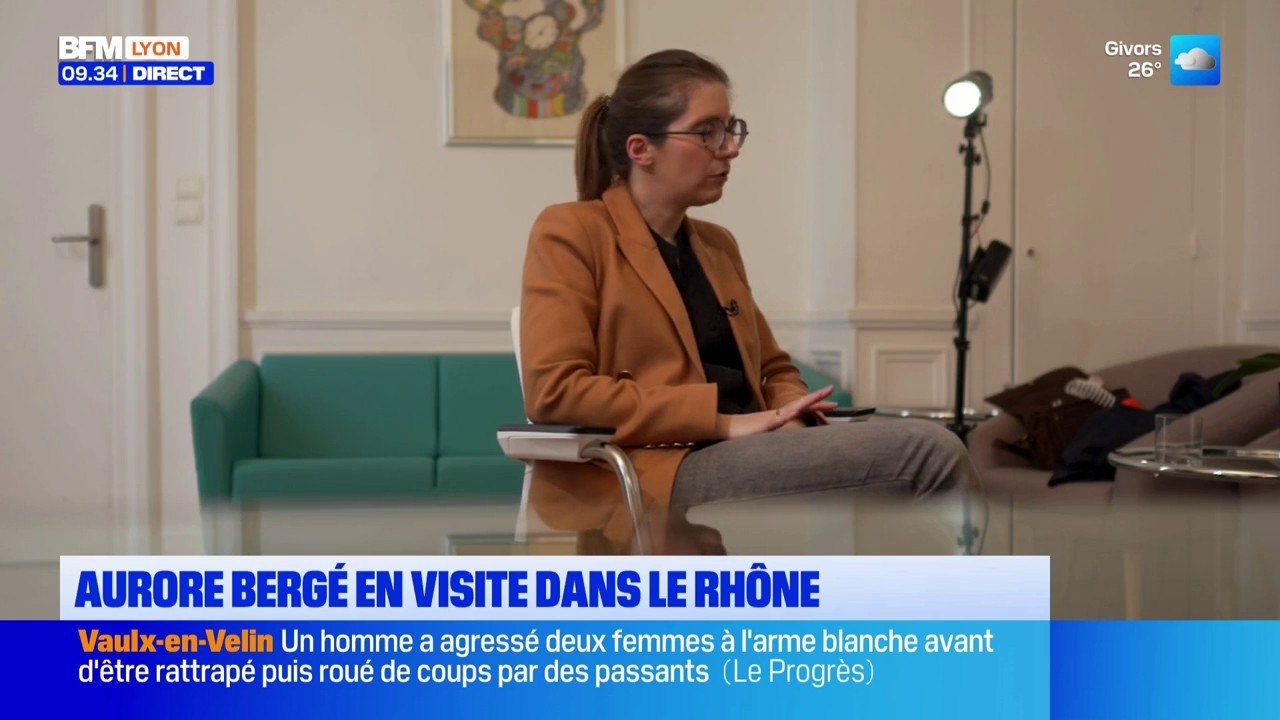 Aurore Bergé en visite à Lyon. La mairie écologiste s'interroge.