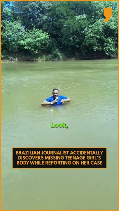 Découvrez les images surréalistes d'un journaliste qui découvre en plein duplex le corps d'une adolescente disparue depuis plusieurs semaines!