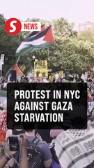 Hundreds rally in New York City to protest starvation in Gaza