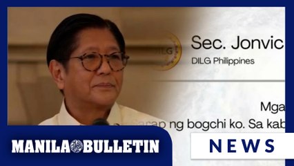 Marcos doesn't mind DILG's style of announcing class suspensions