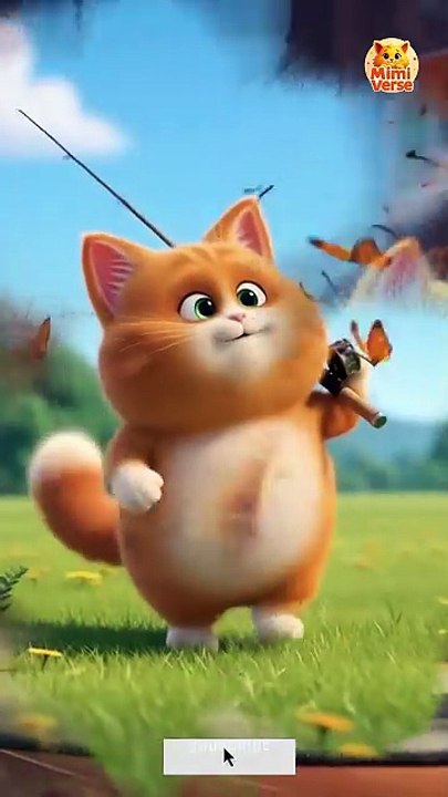 Cat Catches MONSTER Fish! 🐟😱 - Cat Cartoon Fishing Gone SUPERB! - MimiVerse #shorts #mimi