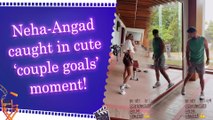 Neha Dhupia and Angad Bedi seen hitting the gym even on vacation