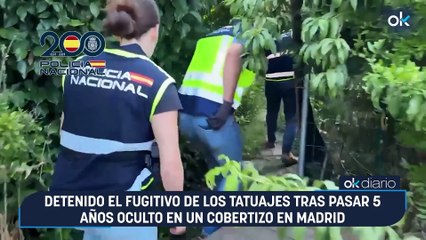 Detenido el fugitivo de los tatuajes tras pasar 5 años oculto en un cobertizo en Madrid
