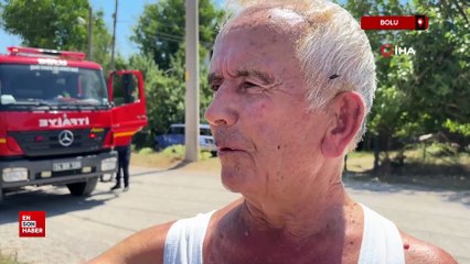 Bolu'da çöpleri yakmak isterken kendini de yaktı