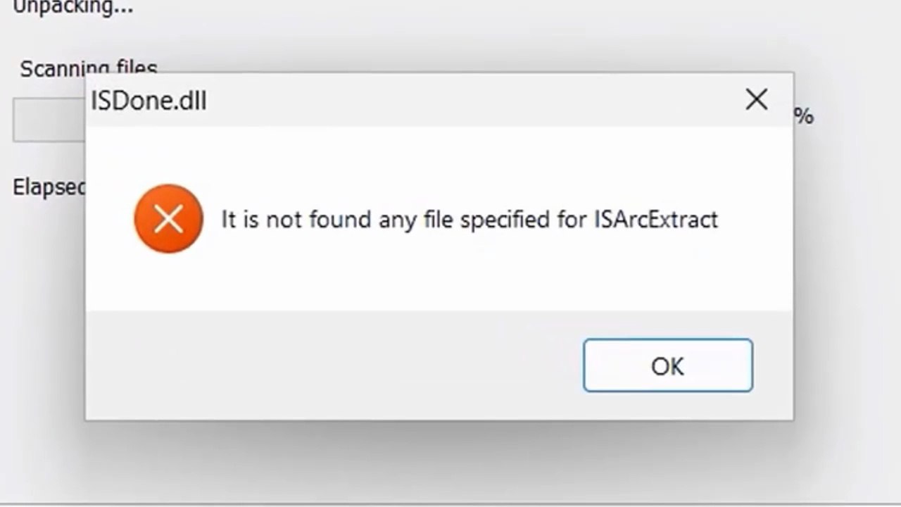 Fix "It Is Not Found Any File Specified ISArcExtract" Error When Installing Games or Programs ✅