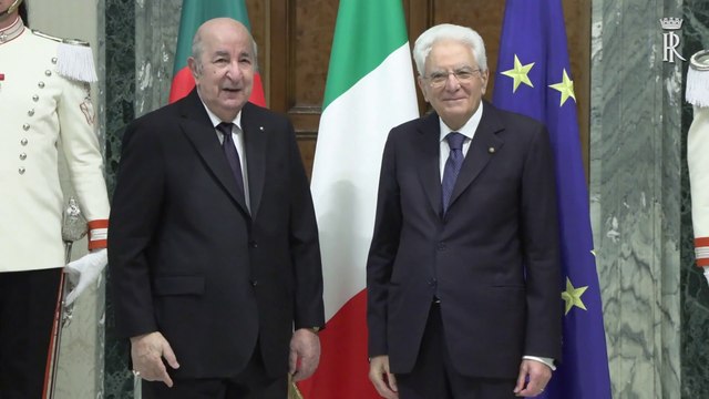 Mattarella riceve al Quirinale il presidente dell'Algeria Tebboune