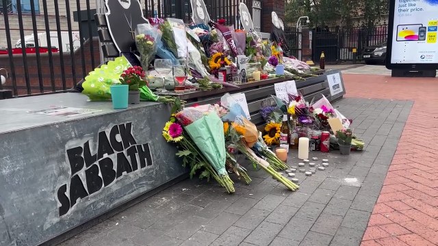 Ozzy Osbourne fans flock to Birmingham's Black Sabbath Bridge to pay tribute